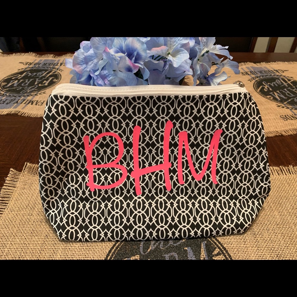 NWOT personalized makeup bag